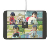 4 Foto Maßgeschneiderte Collage mit Monogramm Autolufterfrischer (Rückseite)