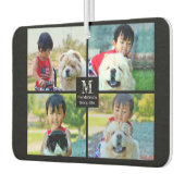 4 Foto Maßgeschneiderte Collage mit Monogramm Autolufterfrischer (Links)