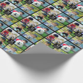 4 Foto Maßgeschneiderte Collage mit Monogramm Geschenkpapier (Ecke)