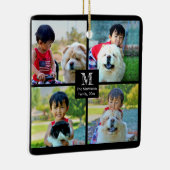 4 Foto Maßgeschneiderte Collage mit Monogramm Keramikornament (Rechts)
