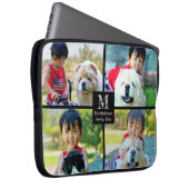 4 Foto Maßgeschneiderte Collage mit Monogramm Laptopschutzhülle (Vorne Rechts)