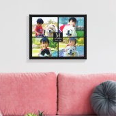 4 Foto Maßgeschneiderte Collage mit Monogramm Leinwanddruck (Insitu (Wohnzimmer))