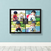 4 Foto Maßgeschneiderte Collage mit Monogramm Leinwanddruck (Insitu (Holzboden))