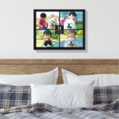 4 Foto Maßgeschneiderte Collage mit Monogramm Leinwanddruck (Insitu (Schlafzimmer))