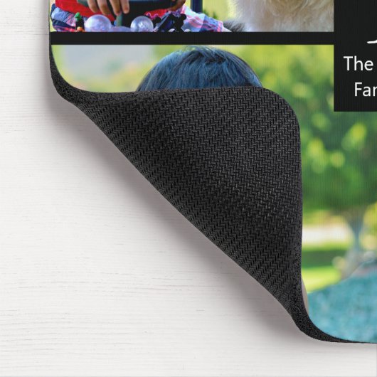 4 Foto Maßgeschneiderte Collage mit Monogramm Mousepad (Ecke)