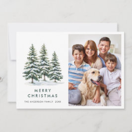 4 FOTO Minimalistischer Weihnachtsbaum Gruß Feiertagskarte