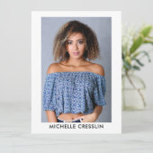 4 Foto Model Actor Comp Zed Card 5.12x18.5 Einladung (Stehend Vorderseite)