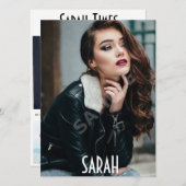 4 Foto Modell Kopfschuss Comp Card Weiße Vorlage (Vorne/Hinten)