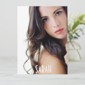 4 Foto Modell Kopfschuss Comp Card Weiße Vorlage (Stehend Vorderseite)