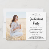 4 Foto Moderne elegante Script Graduation Party Einladung (Rückseite)