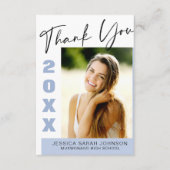 4 FOTO Moderner, einfacher Minimalistischer Abschl Dankeskarte (Vorderseite)