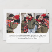 4 FOTO Modernes Goldenes Weihnachtsgrüßen Feiertagskarte (Rückseite)