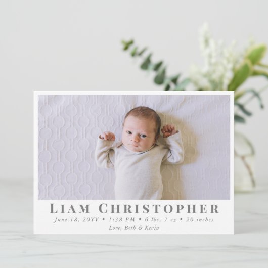 4 Foto Modernes Minimales Geschlecht Neutral Einfa Ankündigung (Stehend Vorderseite)