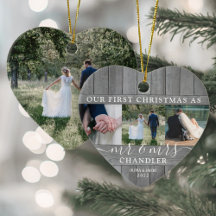 4 Foto Mr. & Mrs. 1. Weihnachtslieder Imitate Holz