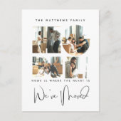 4 Foto Neue Zuhause Änderung der Ankündigung Postkarte (Vorderseite)