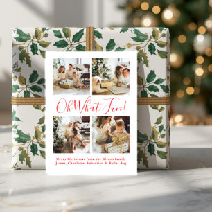 4 Foto oh Was Spaß Nordic Christmas Feiertagskarte
