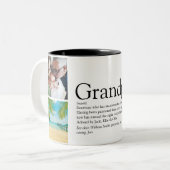 4 Foto Opa, Großmutter, Papa Definition Zweifarbige Tasse (Vorderseite Links)