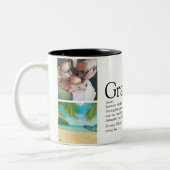 4 Foto Opa, Großmutter, Papa Definition Zweifarbige Tasse (Links)