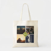 4 Foto Personalisiert Collage Mit Monogramm Tragetasche (Vorne)