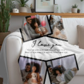 4 Foto Personalisiert und Textvorlage Fleecedecke