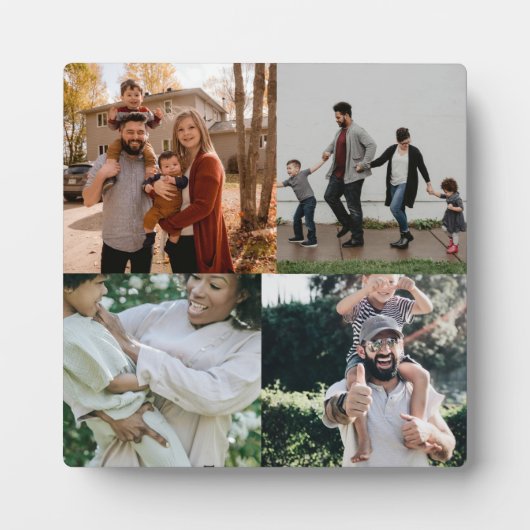 4 Foto Personalisierte benutzerdefinierte Collage Fotoplatte (Vorderseite)