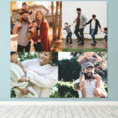 4 Foto Personalisierte benutzerdefinierte Collage Leinwanddruck (Insitu (Holzboden))