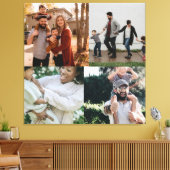 4 Foto Personalisierte benutzerdefinierte Collage Leinwanddruck (Insitu (Wohnzimmer))