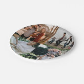 4 Foto Personalisierte benutzerdefinierte Collage Pappteller (Schrägansicht)