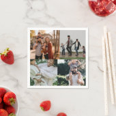 4 Foto Personalisierte benutzerdefinierte Collage Serviette (Beispiel)