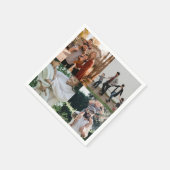 4 Foto Personalisierte benutzerdefinierte Collage Serviette (Ecke)