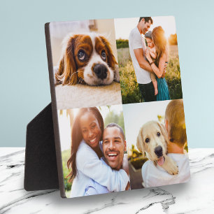 4-Foto-Plakette Mit Ständer Vorlagen-Randdruck Fotoplatte