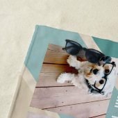 4 Foto Retro-Streifenmuster funky Name Strandtuch (Beispiel)