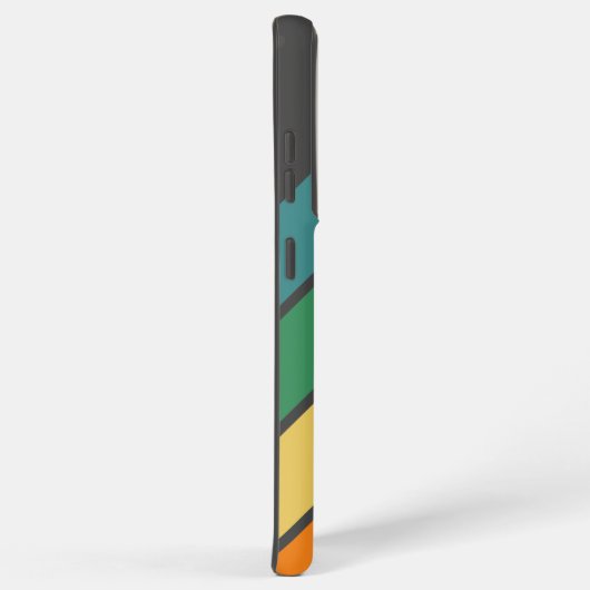 4 Foto Retro Strip Muster Regenbogen - Skriptname Samsung Galaxy Hülle (Rechte Seite)