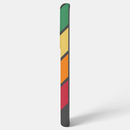 4 Foto Retro Strip Muster Regenbogen - Skriptname Samsung Galaxy Hülle (Linke Seite)