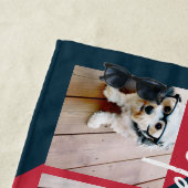 4 Foto Retro Strip Muster Regenbogenskriptname Strandtuch (Beispiel)