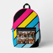 4 Foto Retro Stripe Muster cmysql with name Bedruckter Rucksack (Vorderseite)