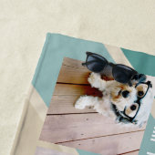 4 Foto Retro Stripe Muster Funky name Strandtuch (Beispiel)