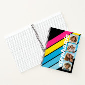 4 Foto Retro Stripe pattern cmyk skriptname Notizblock (Innenseite)