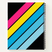 4 Foto Retro Stripe pattern cmyk skriptname Notizblock (Rückseite)