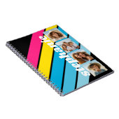 4 Foto Retro Stripe pattern cmyk skriptname Notizblock (Rechte Seite)