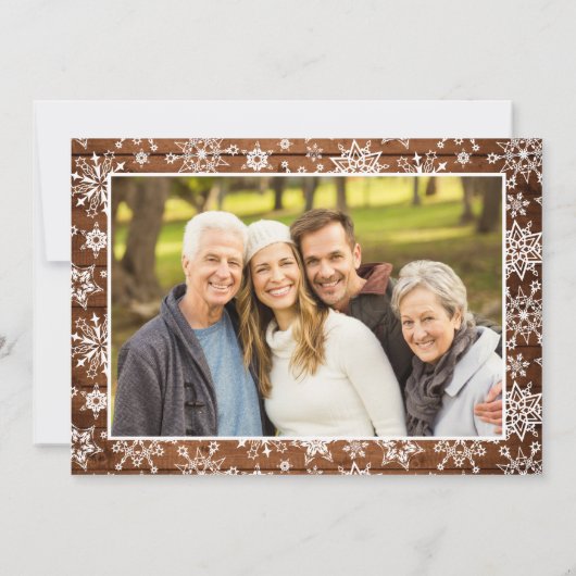 4 FOTO Retro Weihnachten Roter LKW Rustikaler Gruß (Rückseite)