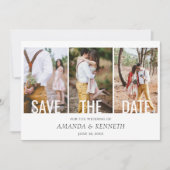 4 Foto Save the Date Einladung Hochzeit (Vorderseite)