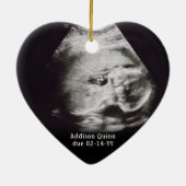 4 Foto Schwangerschaft 1. Weihnachtsfeiern Imitate Keramik Ornament (Hinten)