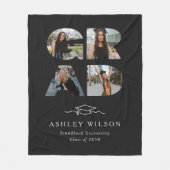 4 Foto Script Black Abschluss Fleecedecke (Vorderseite)