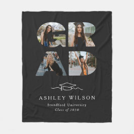 4 Foto Script Black Abschluss Fleecedecke
