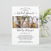 4 Foto Script Virtual Long Distance Brautparty Einladung (Stehend Vorderseite)