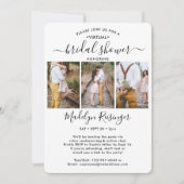 4 Foto Script Virtual Long Distance Brautparty Einladung (Vorderseite)