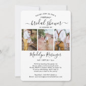 4 Foto Script Virtual Long Distance Brautparty Einladung (Vorderseite)