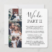 4 Foto Sequel Wedding Simple We Do Part 2 Square Einladung (Vorderseite)