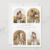 4 Foto-Torbogen Save The Date Hochzeitsankündigung (Vorderseite)